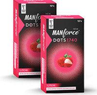 MANFORCE Litchi Flavour Condom(Set of 10, 20 Sheets)