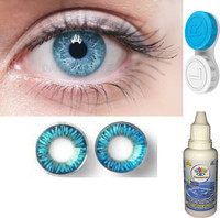 Royal Empire Weekly Disposable(sky blue eye lens, Colored Contact Lenses, Pack of 3)