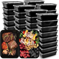 Shubham Technoplast Plastic Utility Container  - 750 ml(Pack of 25, Black)