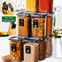 Flipkart SmartBuy Polypropylene Grocery Container  - 1200 ml(Pack of 6, Grey)