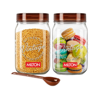 MILTON Plastic, Polypropylene Utility Container  - 1 L(Pack of 2, Clear)