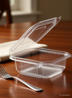 Inaara Plastic Utility Container  - 250 ml(Pack of 50, Clear)