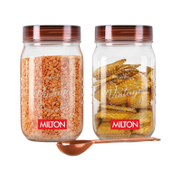 MILTON Plastic, Polypropylene Utility Container  - 2 L(Pack of 2, Clear)