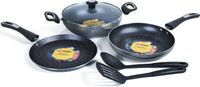 IMPEX Nonstick Granite 6 Pcs Festival Gift Set MFKT(6), 5 Layer Super Granite Induction Bottom Non-Stick Coated Cookware Set(Aluminium, 6 - Piece)