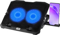Flipkart SmartBuy FKSBCPK17 2 Fan Ergonomic Cooling Pad with Adjustable Height(Charcoal Black)