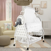 CREW4 Cradle for kids cradle for baby boy and girl Cradle With Swing & Mosquito Net(Multicolor)