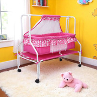 KIDDERY ARES PINK CRADLE BABY CRADLE CRADLE FOR INFANT(Pink)