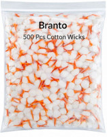 Branto Perfect Size Orange 500 Pcs Diya Batti Cotton Wick