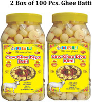 OGU 200 Pcs. Handmade Ghee Diya Batti,Jyot Batti for Pooja Aarti Cotton Wick