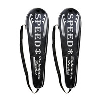 SKU Badminton cover Polyester Material With Standard racket cover(2pcs) Racquet Carry Case/Cover Free Size(Black)