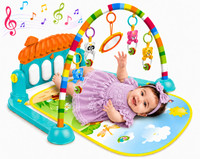 Learn With Fun Baby Play Mat Gym with Piano Fitness Rack Newborn Toys 0-18M(Multicolor)