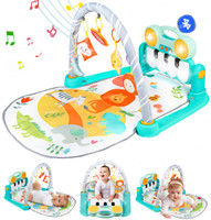 FIDDLERZ Baby Play Mat with Bluetooth Musical Kick Piano Keyboard & Hanging Toys(Multicolor)