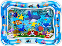 Pulsbery Tummy time Water Play mat Baby and Toddlers Perfect Fun time Play Inflatable Water mat (Water Bed mat)(Multicolor)