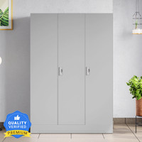 Interio by Godrej Slimline 3 Door with Locker Metal Almirah(Finish Color - Body & Door: Royal Ivory, Knock Down)