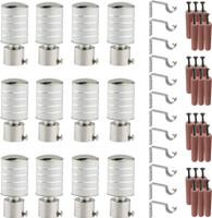 GRIVAN Silver, Grey Rod Rail Bracket, Curtain Knobs, Curtain Hooks Metal(Pack of 12)