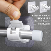 RENVA White Rod Rail Bracket(Pack of 4)