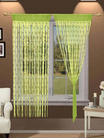 Roomesssentials 183 cm (6 ft) Door Tissue Curtain (Pack Of 2)(Green, Floral)