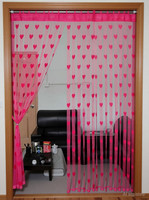 Roomesssentials 183 cm (6 ft) Door Tissue Curtain (Pack Of 2)(Dark Pink, Floral)