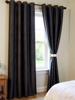 DTODEXPRESS 152.4 cm (5 ft) Window Polyester Room Darkening Curtain (Pack Of 2)(Coffee, Floral)