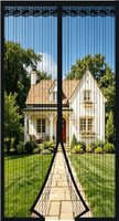 CY SaLes 210 cm (7 ft) Long Door Polyester Semi Transparent Curtain Single Curtain(Black, Solid)