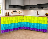 QSTED 150 cm (5 ft) Kitchen Sink Polyester Blackout Curtain (Pack Of 2)(Kitli, Solid)