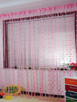 Roomesssentials 183 cm (6 ft) Door Tissue Curtain (Pack Of 2)(Baby pink, Floral)