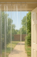 SHAVIN 220 cm (7 ft) Shower PVC Transparent Curtain Single Curtain(TRANSPARENT, White, Plain, Solid)