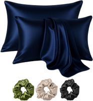 ARMOXA Satin Pillows Cover(71.12 cm*45.72 cm, Pack of 2, Blue)