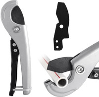 PROBEROS PVC Pipe Cutter Heavy Duty SK5 Steel for 1 to 1 Inch Tube PVC Pipe Cutter Heavy Duty SK5 Steel Cuts 18 to 1 Inch Plastic and Rubber Pipes Pipe Cutter
