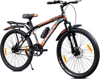 LEADER Beast 24T IBC Premium Cycle for Kids with inbuilt Carrier | Dual Disc Brakes, 24 T (inch) Mountain Cycle(Single Speed, Black, Rigid)