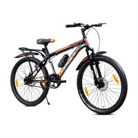 LEADER Beast 26T IBC Premium Cycle for Men with Front Suspension & Dual Disc Brakes 26 T (inch) Mountain Cycle(Single Speed, Black, Rigid)