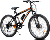 LEADER Beast 26T MultiSpeed (7 Speed) Mountain Bike with FS & DD Brake 26 T Mountain Cycle(7 Gear, Black)