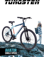 TUNGSTEN AVIATOR SINGLE SPEED|FRONT SUSPENSION|DUAL DISC 26 T (inch) Mountain Cycle(Single Speed, Blue, Only Front Suspension)