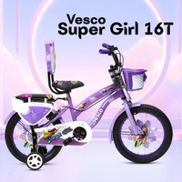 VESCO Super Girl 16 T (inch) BMX Cycle(Single Speed, Purple, Rigid)