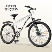 Urban Terrain Galaxy 26TPro High Performance Mountain Cycles For Men With Dual Disc Brake 26 T (inch) Road Cycle(Single Speed, White, Only Front Suspension)