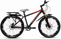 GOAL IMPORTED FRAME | DUAL DISC | SINGLE SPEED | FRONT SUSPENSION | IBC| SINGLE SPEED 26 T (inch) Mountain Cycle(Single Speed, Black, Only Front Suspension)