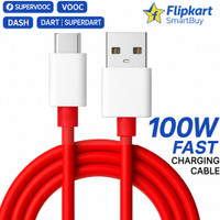 Flipkart SmartBuy USB Type C Cable 10 A 1 m 100W SuperVOOC Cable 80W SuperVOOC Cable(Compatible with All Type C Devices, Red, White, One Cable, USB Type A To USB Type C)