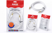 KNP AUX Cable 1 m High Quality 1 meter Aux Cable(Compatible with All AUDIO DEVICES IN WHICH AUX OPTION AVAILABLE, White, One Cable, 3.5mm Jack To 3.5mm)