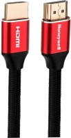 Honeywell HDMI Cable 3 m HC000014/HDM/3M/RED/V2.1(Compatible with TV, Computer, Black, Red, One Cable)