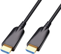 R3 GERMAN HDMI Cable 50 m Kevlar BulletProof Core Reinforcement with Pure Glass Optical Fibre 4:4:4 4202822566788(Compatible with Apple TV,TV's & Other Display Devices, PS4 & PS3, 4K Blu-ray Players, XBox One & S, Black, One Cable)