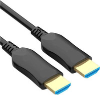 R3 GERMAN HDMI Cable 20 m Kevlar BulletProof Core Reinforcement with Pure Glass Optical Fibre 4:4:4 2.1 HDMI Optical Cable 20 m Supports 4K@60Hz HDR10, Dolby Vision HDCP2.2 ARC, 3D(Compatible with Apple TV,TV's & Other Display Devices, PS4 & PS3, 4K Blu-ray Players, XBox One & S, Black, One Cable)
