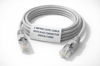 KNP LAN Cable 2 m CAT6 LAN NETWORK CABLE PATCH CORD(Compatible with COMPUTER, LAPTOP, ROUTER, NETWORK SWITCH, All devices support LAN RJ45 CONNECTOR, Grey, One Cable, RJ-45 To RJ-45)