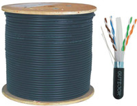 kathiriyas LAN Cable 305 m TRi-COM® Pure Copper Network Cable (CAT6 Outdoor)(Compatible with Router, Pcs, Black, One Cable)