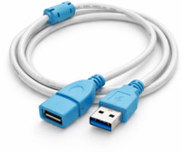 Trendy everyday hub Micro USB Cable 1.5 m High Purity Oxygen Free Copper Micro USB Cable 3 A 1.5 m MALE TO FEMALE CABLE 1.5 MTR (Compatible with DESKTOP, LED TV, LAPTOP, POWER BANK, CCTV DVR, White, One Cable)(Compatible with Laptop, tv, game, win 6,7,8,10,10pro, White, One Cable, USB Type A To Micr
