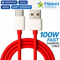 Flipkart SmartBuy USB Type C Cable 10 A 1 m 100W supervooc cable 80W supervooc cable 65W supervooc cable 33w supervooc cable 30W SUPERVOOC Dash Data Cable Wire For 80W Cahrger Cable / 100w data cable Compatible with oneplus OnePlus 12/OnePlus 12r /OnePlus 11/OnePlus 11R/OnePlus 10 Pro/OnePlus 10R/On