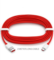 MJE Type C 6 A 2 m NYLON 1(Compatible with LONG CABLE USE, Red, One Cable, USB Type C To USB Type C, 100 W)