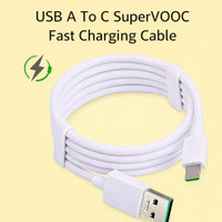 Tart USB Type C Cable 3 A 1 m Original SuperVOOC 65W Type C Fast Charging Cable | Charge & Data Sync Compatible with Oppo Reno 15 Pro 5G, Reno 14 5G, Reno 13 Lite, Reno 12 Lite(Compatible with Other Type-C Devices, White, One Cable, USB Type A To USB Type C)