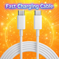 Tart USB Type C Cable 3 A 1 m Original Type C To C 3.3 FT Fast Charging USB C Cable High-Speed Data Transfer & Power Delivery For Galaxy A16/A15/A14/A25/A35/M14/M34/F34/S23(Compatible with All Samsung Galaxy Type-C Models, White, One Cable, USB Type C To USB Type C)