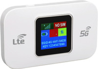 Jxrev 4G LTE Wireless Dongle with All SIM Network Support (4G,5G SIM) with LED Display 300 Mbps Data Card ,Calls not Supported(White)