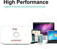 Cokoeye 4G LTE Wireless Dongle with Airtel SIM Network Support 150 Mbps Data Card with Call Support(White)